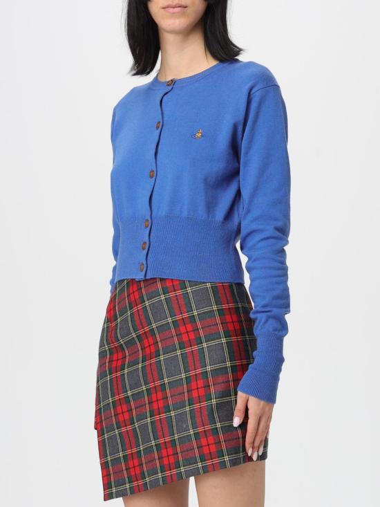 25FW 비비안웨스트우드 BEA 베아 크롭 가디건 1803002UY001V K401 Blue - VIVIENNE WESTWOOD