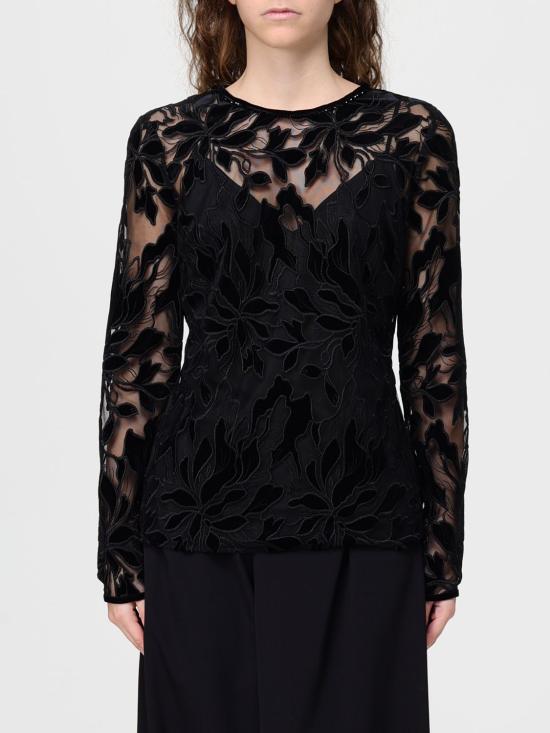 25FW 막스마라 스튜디오 긴팔 티셔츠 2526266014600 001 Black