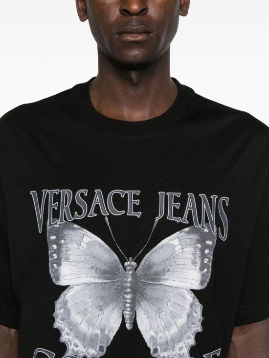 25FW 베르사체 폴로 티셔츠 79GAHP06 CJ01P 899 BLACK - VERSACE