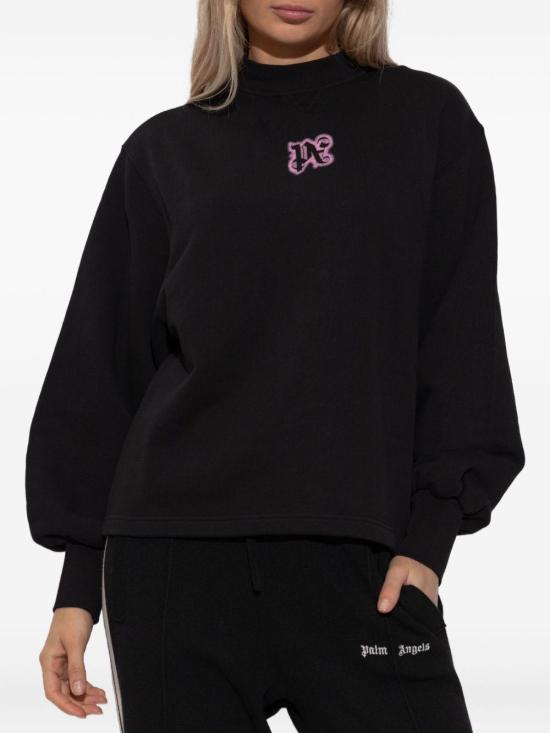 25FW 팜앤젤스 스웨터 PWBA05CF25FLE003 1030 NERO E ROSA - PALM ANGELS