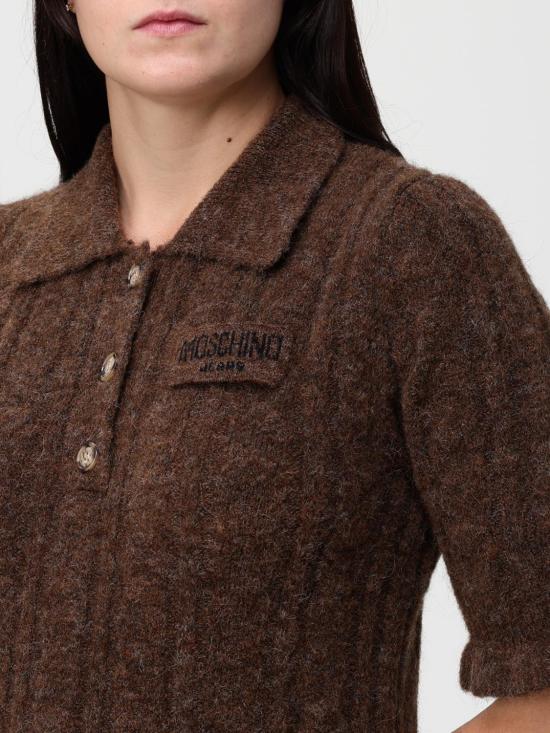 25FW 모스키노 폴로 티셔츠 09208203 0095 Brown - MOSCHINO