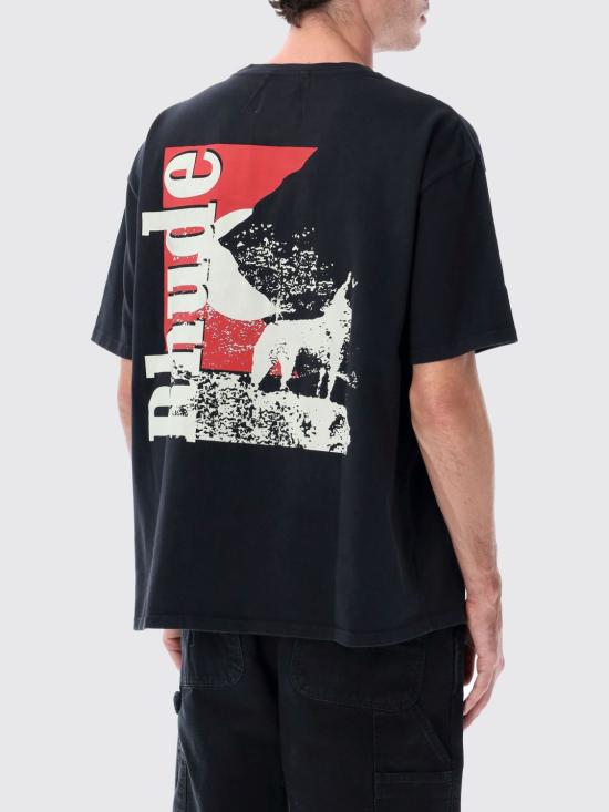 25FW 루드 반팔 티셔츠 RHFW25TT03012 3159 Black - RHUDE