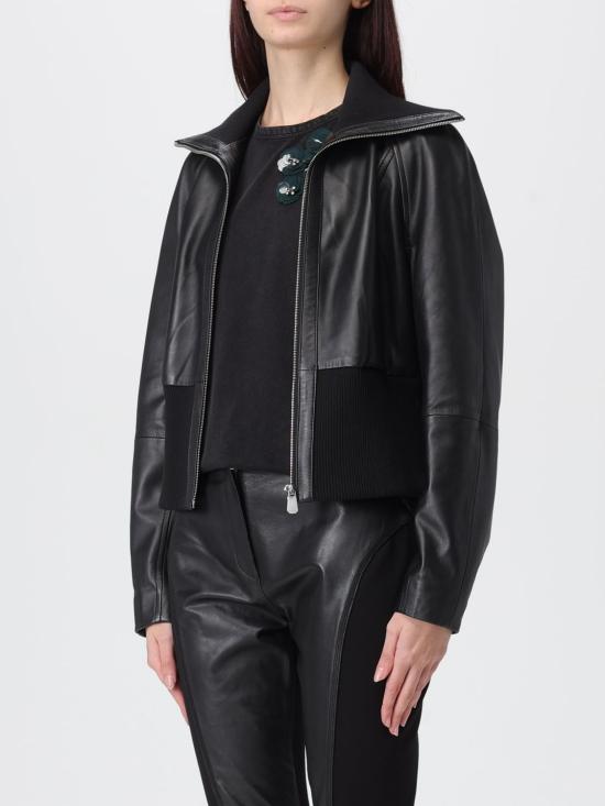 25FW 핑코 가죽 자켓 105470A2P0 Z99 Black - PINKO