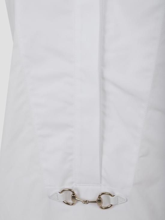 25FW 구찌 스빗 타이 넥 셔츠 831912Z8B2P 9000 WHITE - GUCCI