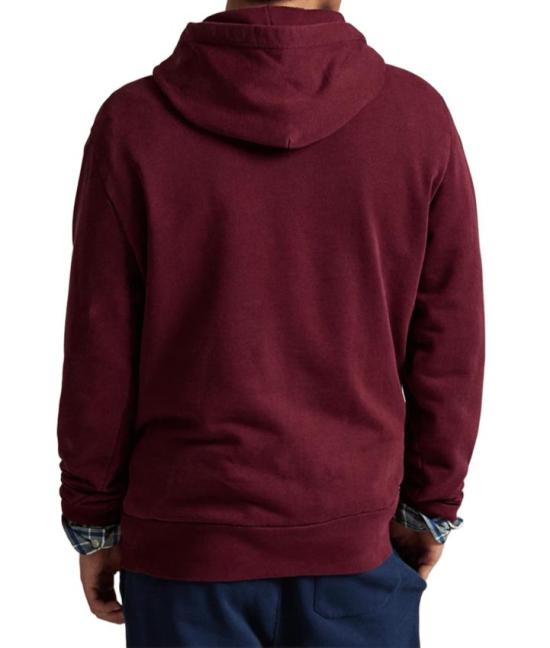 25FW 폴로 랄프로렌 더블 니트 후드 집업 710881517 079 WINE - POLO RALPH LAUREN