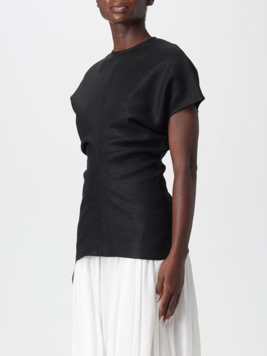 25FW 토템 반팔 티셔츠 253WRT0331FB0461 001 Black - TOTEME