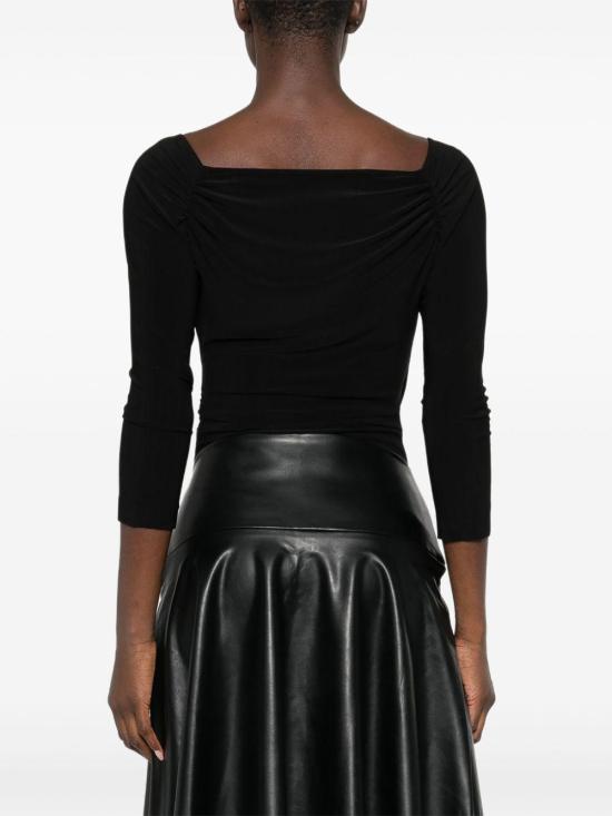 25FW 노마카말리 바디수트 티셔츠 KK325BPLR19001 BLACK - NORMA KAMALI