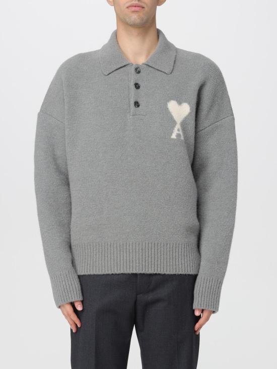 25FW 아미 폴로 티셔츠 UPL408KN0135 058 Grey