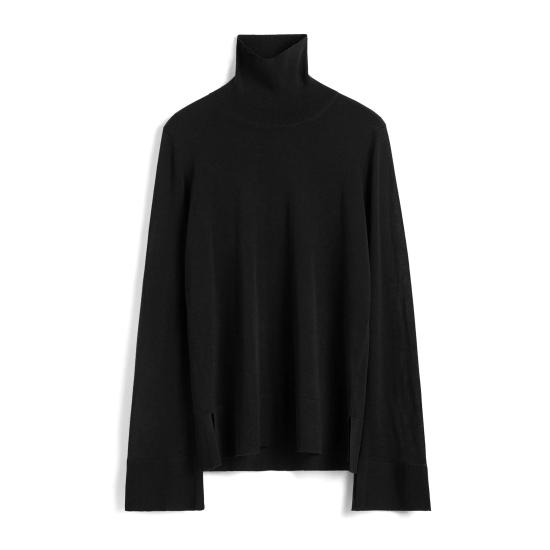 25FW 토템 터틀넥 253WRT0535YA0079 001 BLACK