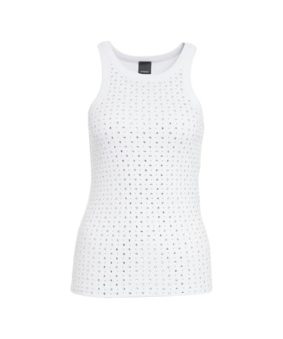 25FW 핑코 민소매 티셔츠 105928 A2XY Z04 BIANCO