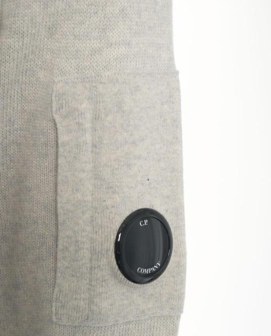25FW 씨피 컴퍼니 스웨터 KN707A 110149A M13 WHT MLNG GRIGIO - C.P. COMPANY