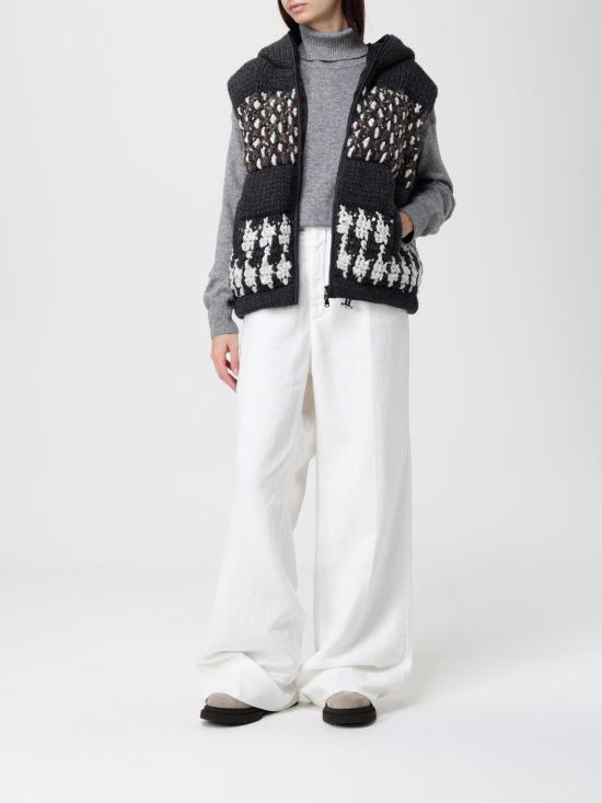 25FW 브루넬로 쿠치넬리 베스트 M52638516 C2803 Black - BRUNELLO CUCINELLI