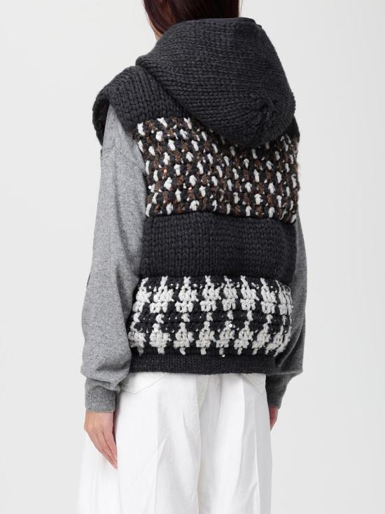 25FW 브루넬로 쿠치넬리 베스트 M52638516 C2803 Black - BRUNELLO CUCINELLI