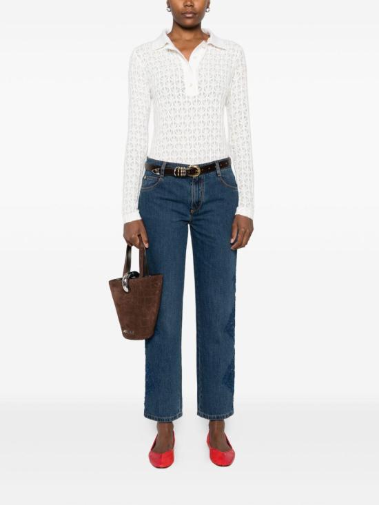 25FW 핑코 바디수트 티셔츠 105977A2YI Z06 WHITE - PINKO