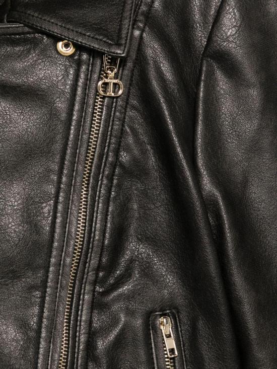 25FW [키즈] 트윈셋 가죽 자켓 252GJ2080 00006 BLACK - TWINSET