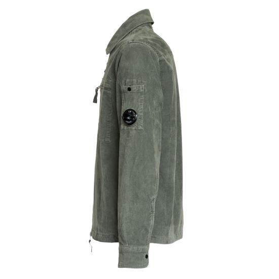 25FW 씨피 컴퍼니 코듀로이 렌즈 지퍼 셔츠 19CMOS097A 006410O 921 GRIGIO - C.P. COMPANY