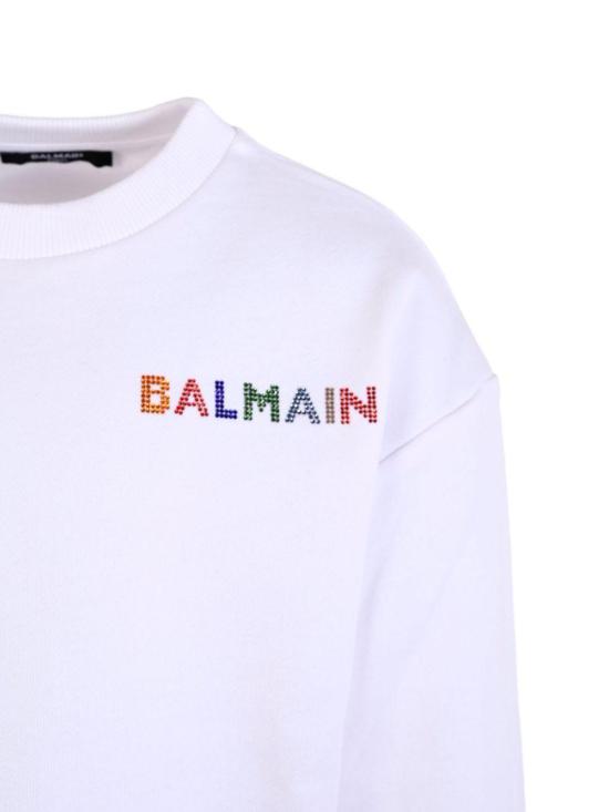 25FW [키즈] 발망 니트/스웻셔츠 BX4A70 Z3183 100MC WHITE - BALMAIN