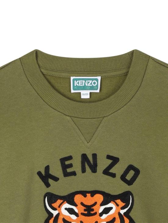 25FW [키즈] 겐조 니트/스웻셔츠 K61432 64T GREEN - KENZO