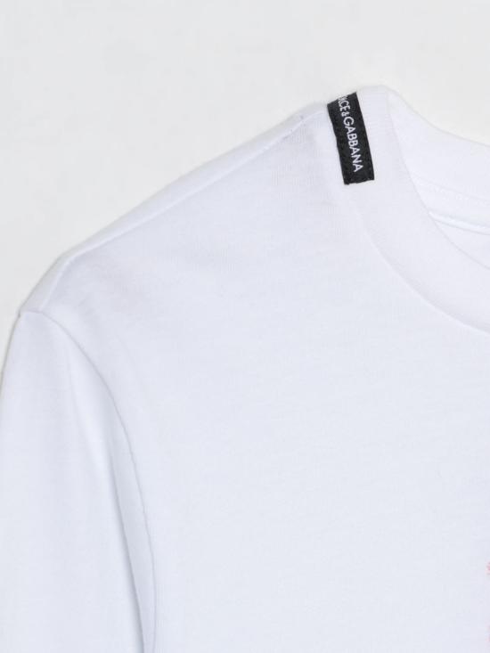 25FW [키즈] 돌체앤가바나 티셔츠 L5JTJLG7KC7 W0800 White - DOLCE & GABBANA