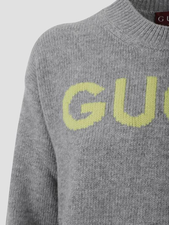 25FW 구찌 인타르시아 울 탑 스웨터 770072XKEBC 2323 BROWN - GUCCI