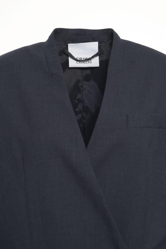 25FW 에리카 카발리니 자켓 GLEN Y56 MNLT OCEAN BLU - ERIKA CAVALLINI