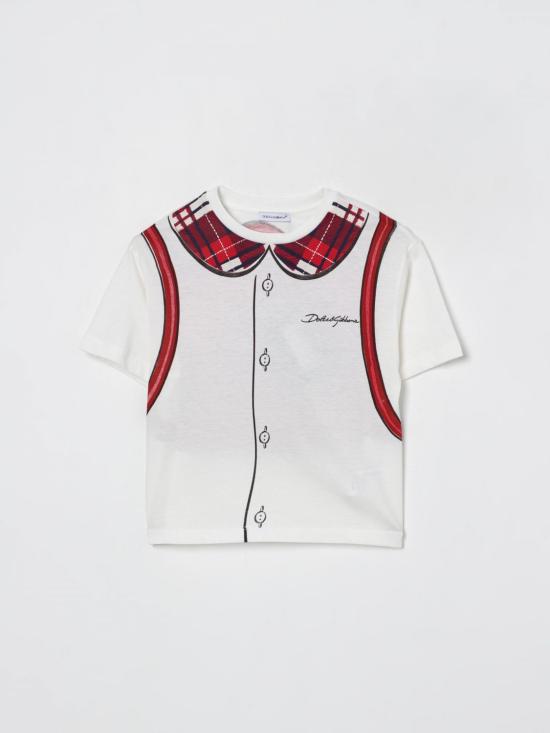 25FW [키즈] 돌체앤가바나 티셔츠 L5JTNLII7H6 HA5QO White
