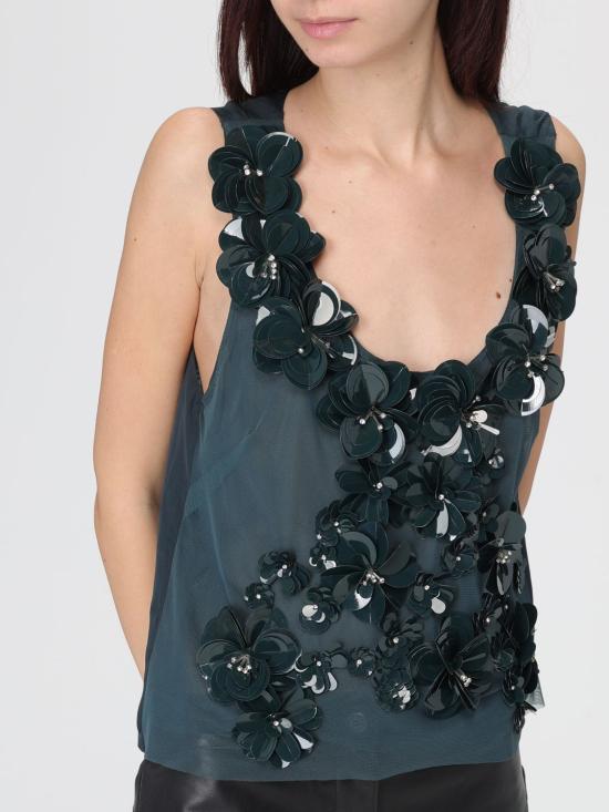 25FW 핑코 민소매 티셔츠 106029A2ZM XX0 Blue - PINKO