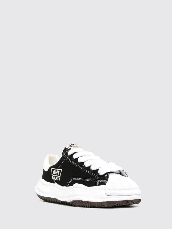 25FW 메종 미하라 야스히로 블레이키 OG 솔 캔버스 로우탑 스니커즈 A08FW735 Black - MAISON MIHARA YASUHIRO