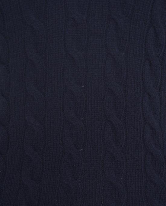 25FW 폴로 랄프로렌 포니 로고 자수 케이블 니트 v넥 스웨터  211 971866 003 NAVY BLU - POLO RALPH LAUREN