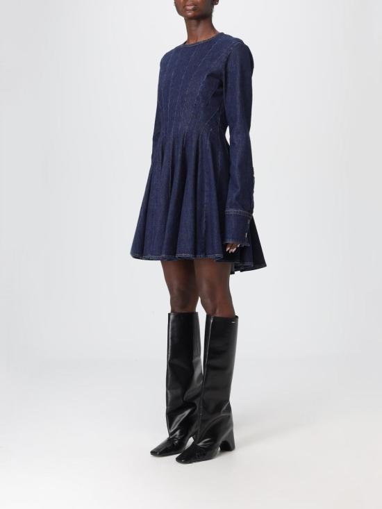 25FW 스포트막스 롱 원피스 2522226222600 001 Blue - SPORTMAX