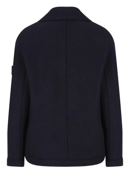25FW 스톤 아일랜드 펠티드 RWS 울 더블 브레스티드 피 코트 K2S155100059 S0IN1 V0020 BLUE - STONE ISLAND