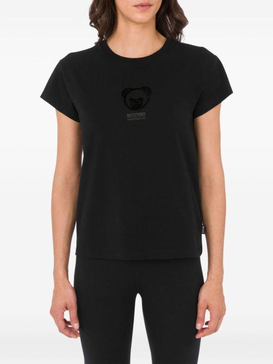 25FW 모스키노 반팔 티셔츠 A0705 4410 0555 BLACK - MOSCHINO