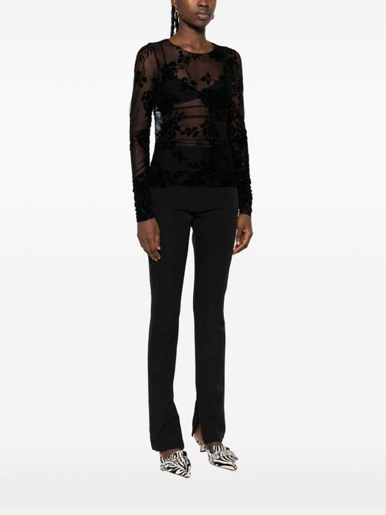 25FW 핑코 긴팔 티셔츠 105601 A2QD PUZZLE ZD0 BLACK - PINKO