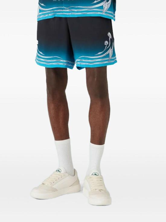 25FW 카사블랑카 숏팬츠 MAW25TR012 04 BLACK - CASABLANCA