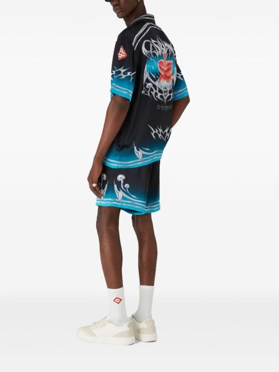 25FW 카사블랑카 숏팬츠 MAW25TR012 04 BLACK - CASABLANCA