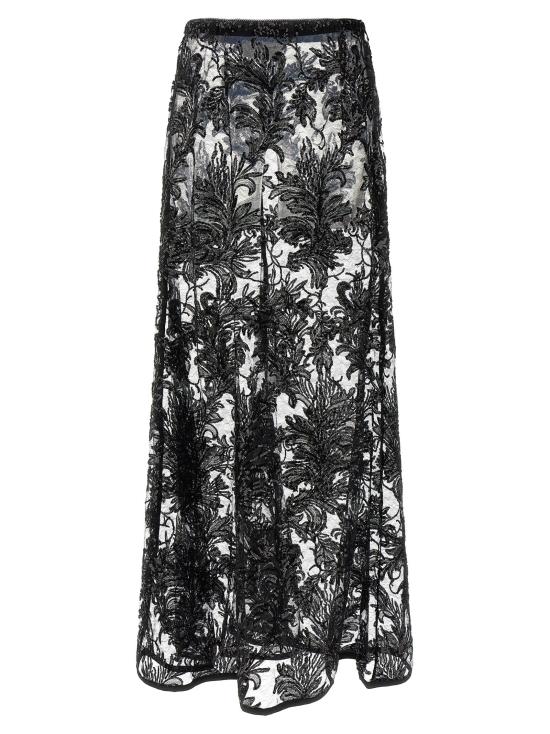 25FW 르 트윈스 스커트 MARIACRISTINALACEBLACK