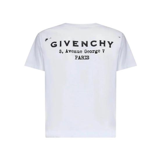 25FW 지방시 반팔 티셔츠 BW70FJP75N 100 WHITE - GIVENCHY