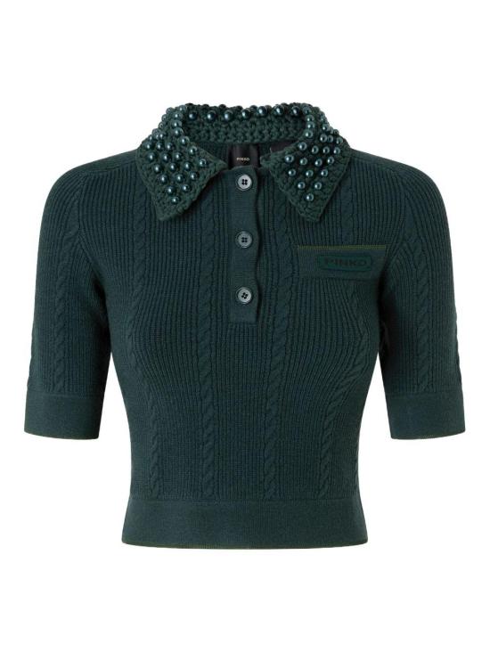 25FW 핑코 스웨터 105484A2QZ X34 GREEN