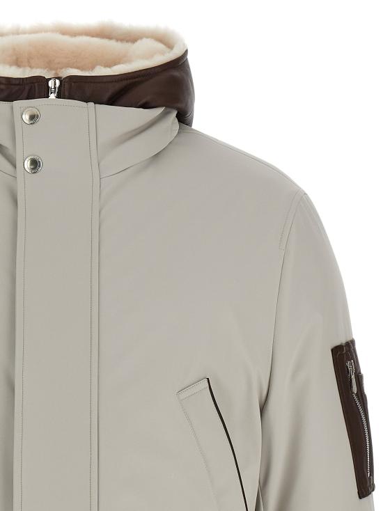 25FW 브루넬로 쿠치넬리 스트레치 본딩 나일론 다운 패디드 파카 MV4061627CRM33 - BRUNELLO CUCINELLI