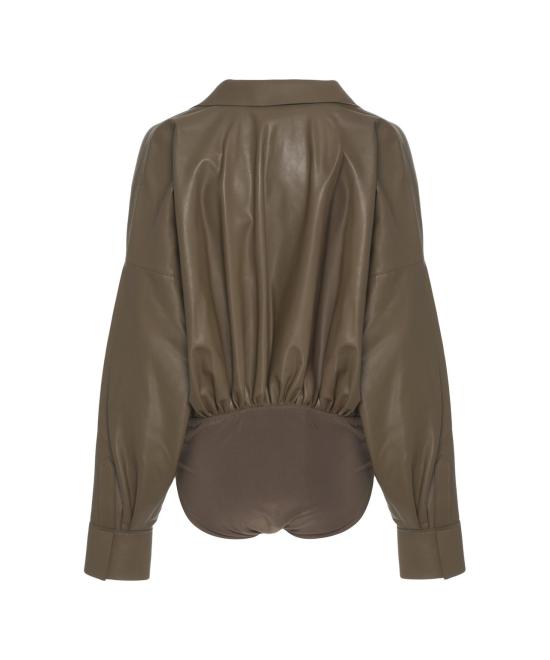 25FW 노마카말리 바디수트 티셔츠 ST325 BLV183 867 BARK MARRONE - NORMA KAMALI