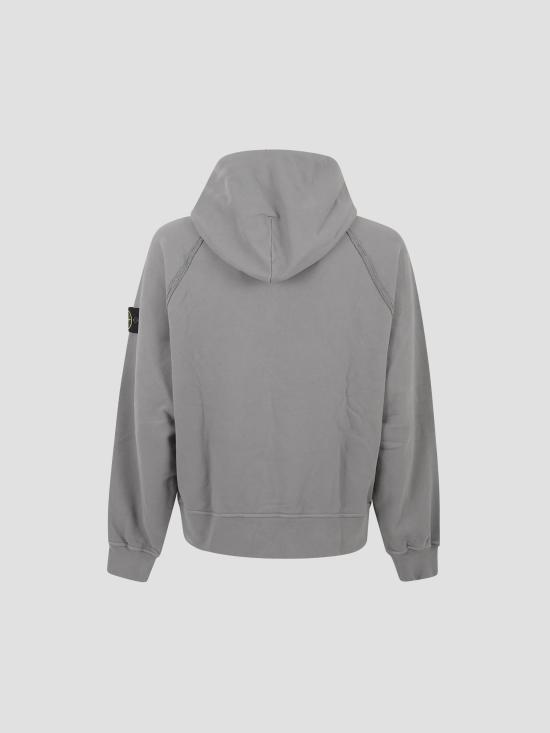 25FW 스톤 아일랜드 6100023 브러쉬드 오가닉 코튼 플리스 오버사이즈 후드 티셔츠 K2S156100023S0A20 V006B GREY - STONE ISLAND