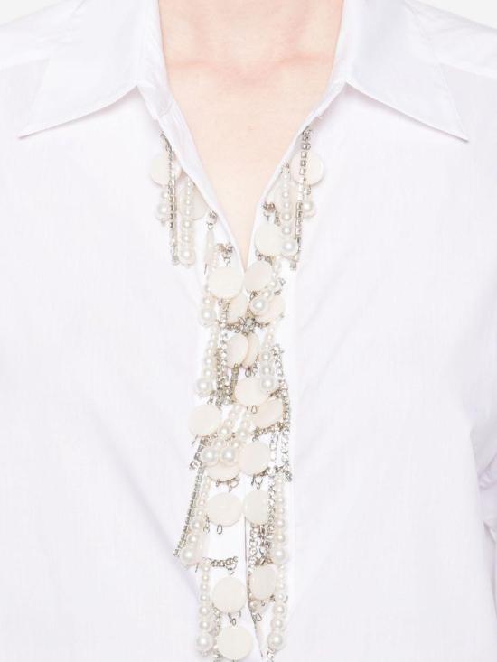 25FW 핑코 블라우스 104708 A2PJ CAPIRAI Z04 WHITE - PINKO