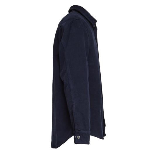 25FW 스톤 아일랜드 코튼 몰스킨 TC 컴포트 핏 오버셔츠 K2S151200019 S0228 V0020 BLU - STONE ISLAND