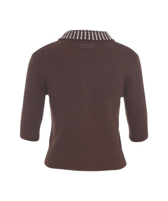 25FW 핑코 폴로 티셔츠 105745 A2S4 L99 MARRONE - PINKO