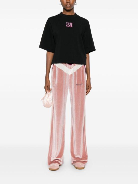 25FW 팜앤젤스 반팔 티셔츠 PWAA079F25JER003 1030 NERO E ROSA - PALM ANGELS