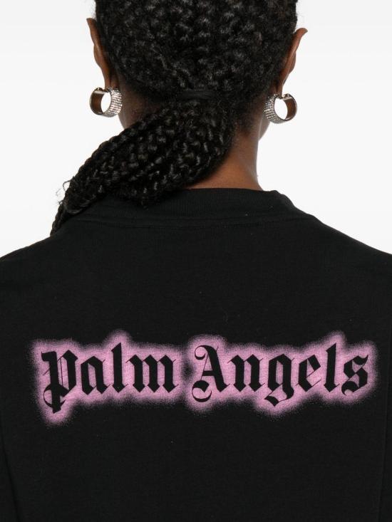 25FW 팜앤젤스 반팔 티셔츠 PWAA079F25JER003 1030 NERO E ROSA - PALM ANGELS