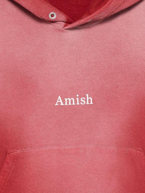 25FW 아미시 긴팔 티셔츠 AMU051CN303087 HOOD C0511 RED - AMISH