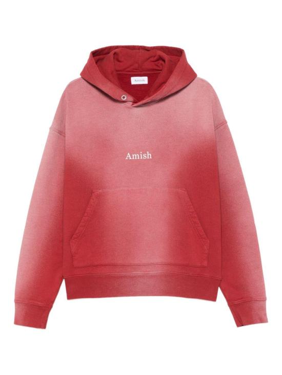 25FW 아미시 긴팔 티셔츠 AMU051CN303087 HOOD C0511 RED