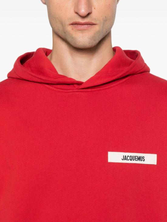 25FW 자크뮈스 긴팔 티셔츠 HOM00247AJ00126 480 RED - JACQUEMUS