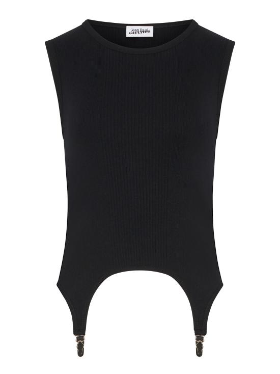 25FW 장 폴 고티에 탑 WTO387J014 00 BLACK